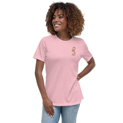 besticktes-sternzeichen-lowe-damen-t-shirt-t-shirt-jlr-design-24 - JLR Design
