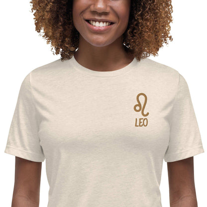 besticktes-sternzeichen-lowe-damen-t-shirt-t-shirt-jlr-design-25 - JLR Design