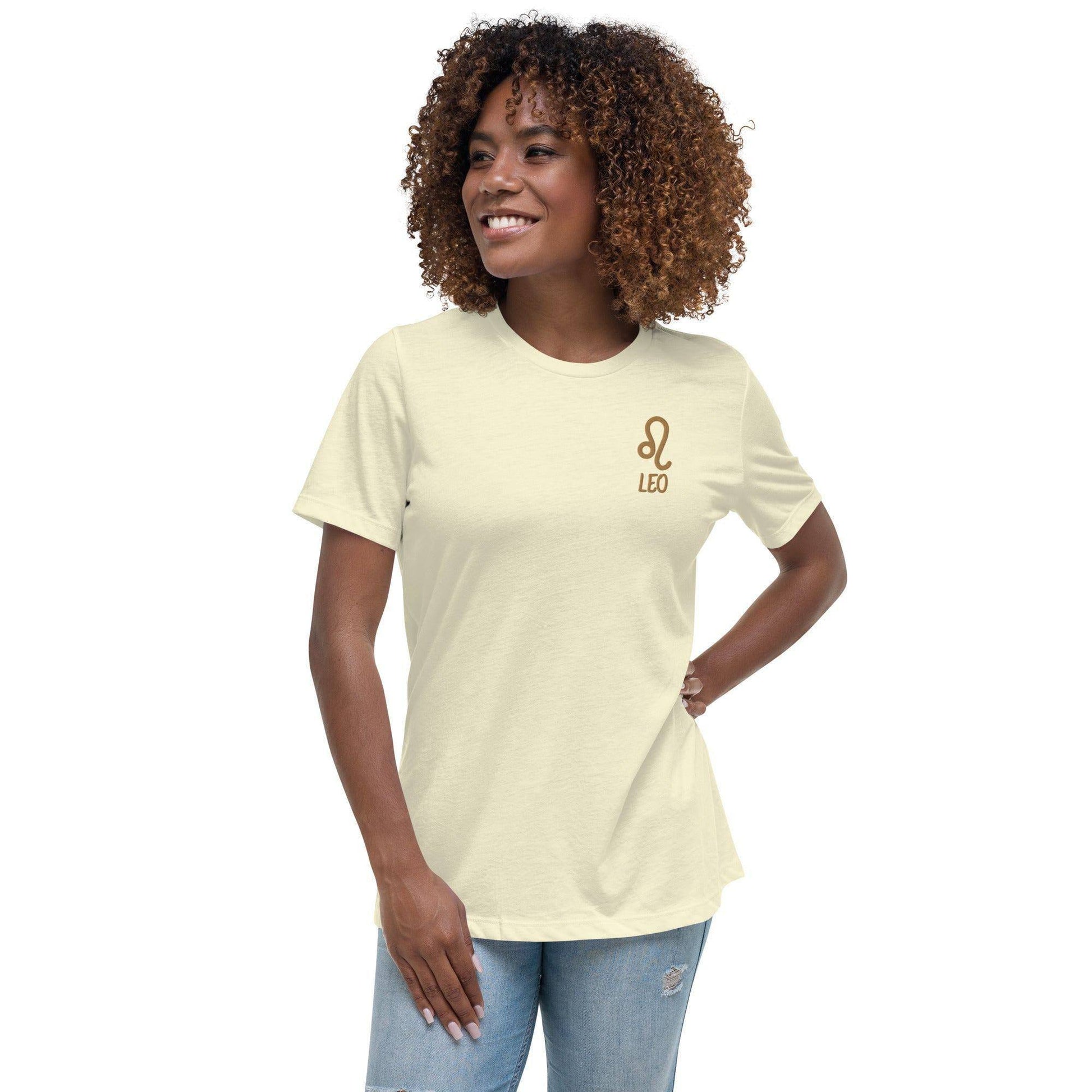 besticktes-sternzeichen-lowe-damen-t-shirt-t-shirt-jlr-design-28 - JLR Design