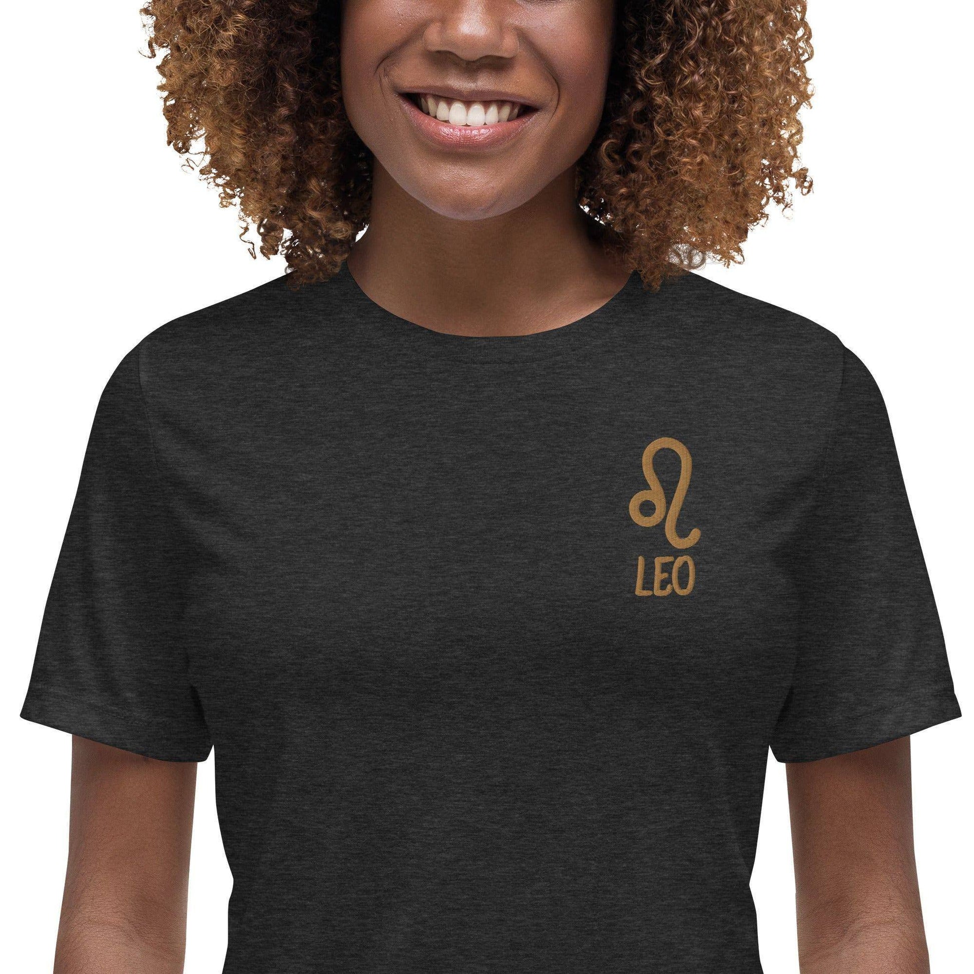 besticktes-sternzeichen-lowe-damen-t-shirt-t-shirt-jlr-design-5 - JLR Design