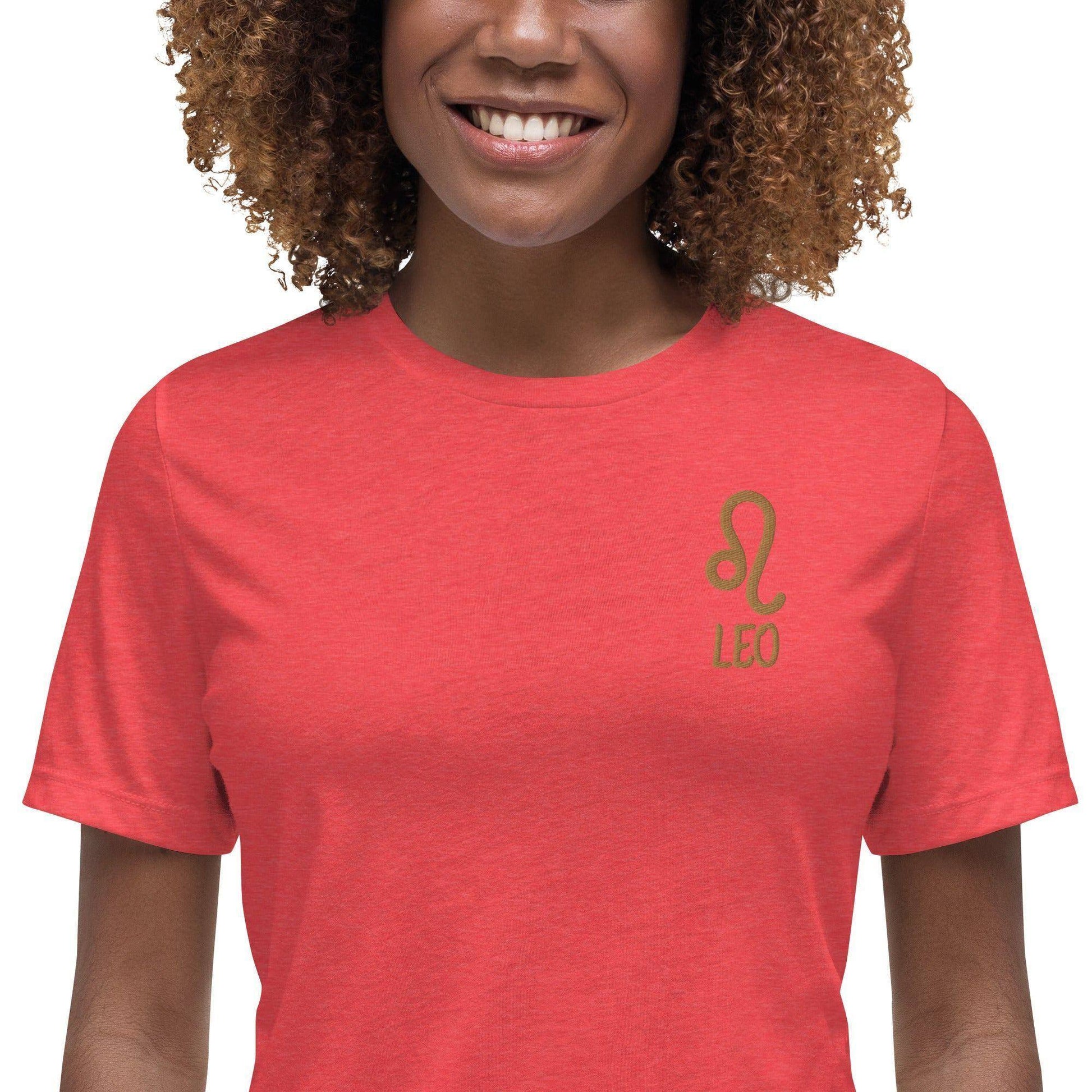 besticktes-sternzeichen-lowe-damen-t-shirt-t-shirt-jlr-design-9 - JLR Design