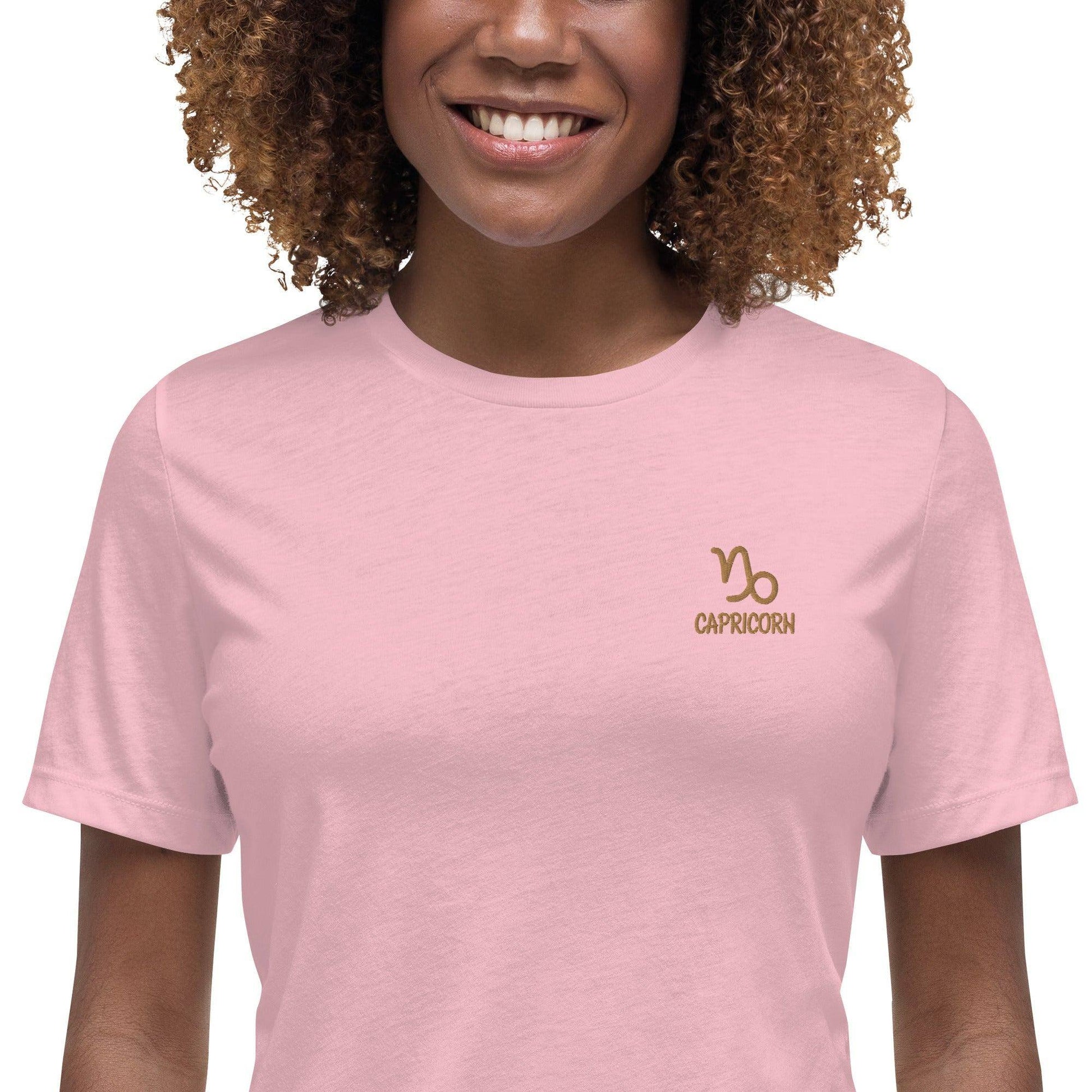 besticktes-sternzeichen-steinbock-damen-t-shirt-t-shirt-jlr-design-23 - JLR Design