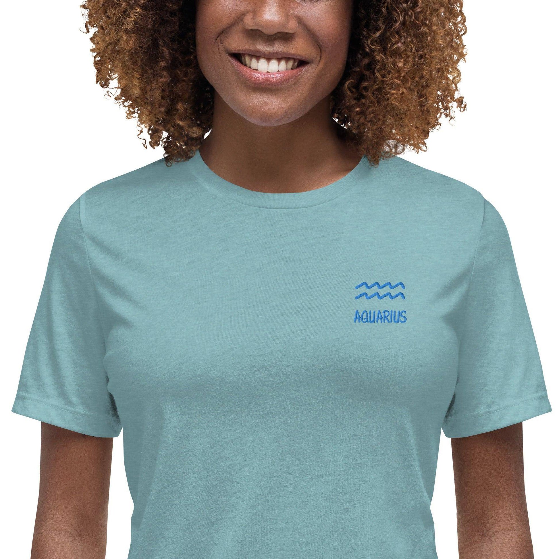 besticktes-sternzeichen-wassermann-damen-t-shirt-t-shirt-jlr-design-15 - JLR Design