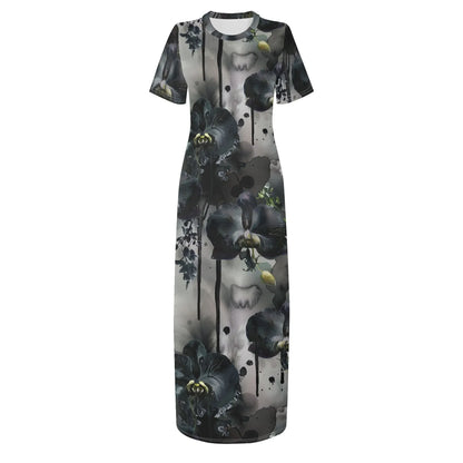 black-garden-short-sleeve-long-dress-long-dress-jlr-design-3 - JLR Design