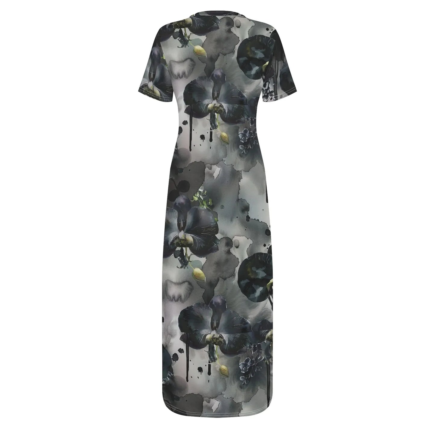 black-garden-short-sleeve-long-dress-long-dress-jlr-design-4 - JLR Design