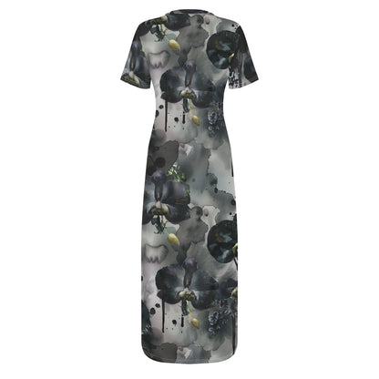 black-garden-short-sleeve-long-dress-long-dress-jlr-design-4 - JLR Design