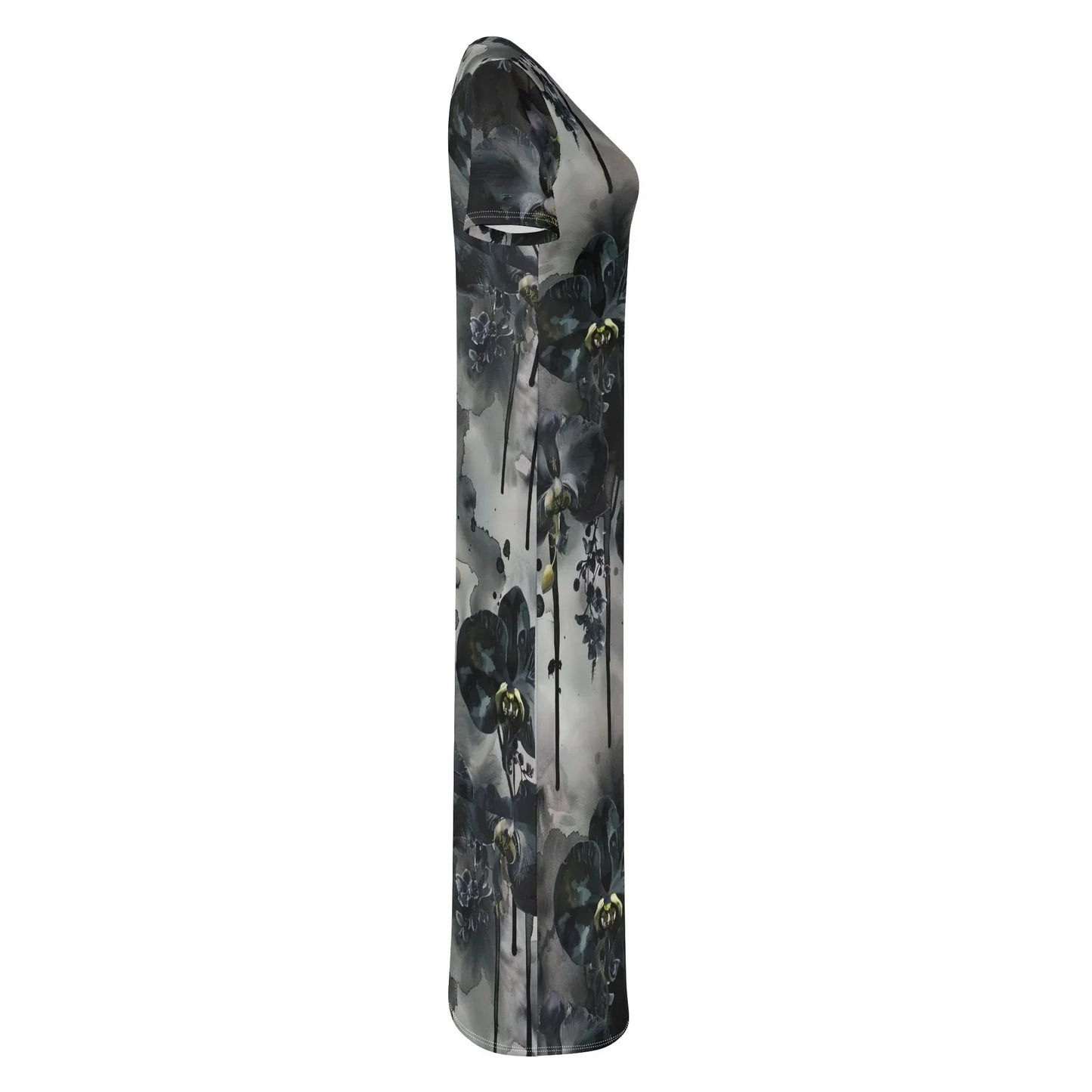 black-garden-short-sleeve-long-dress-long-dress-jlr-design-5 - JLR Design