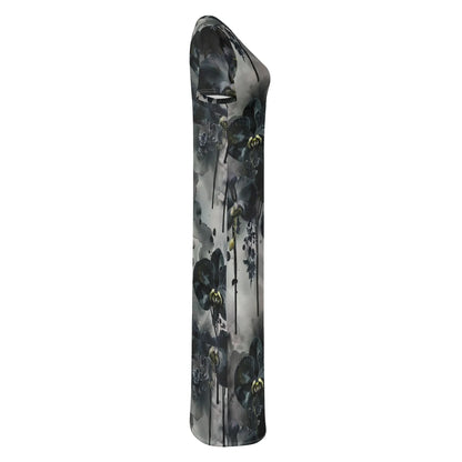 black-garden-short-sleeve-long-dress-long-dress-jlr-design-5 - JLR Design