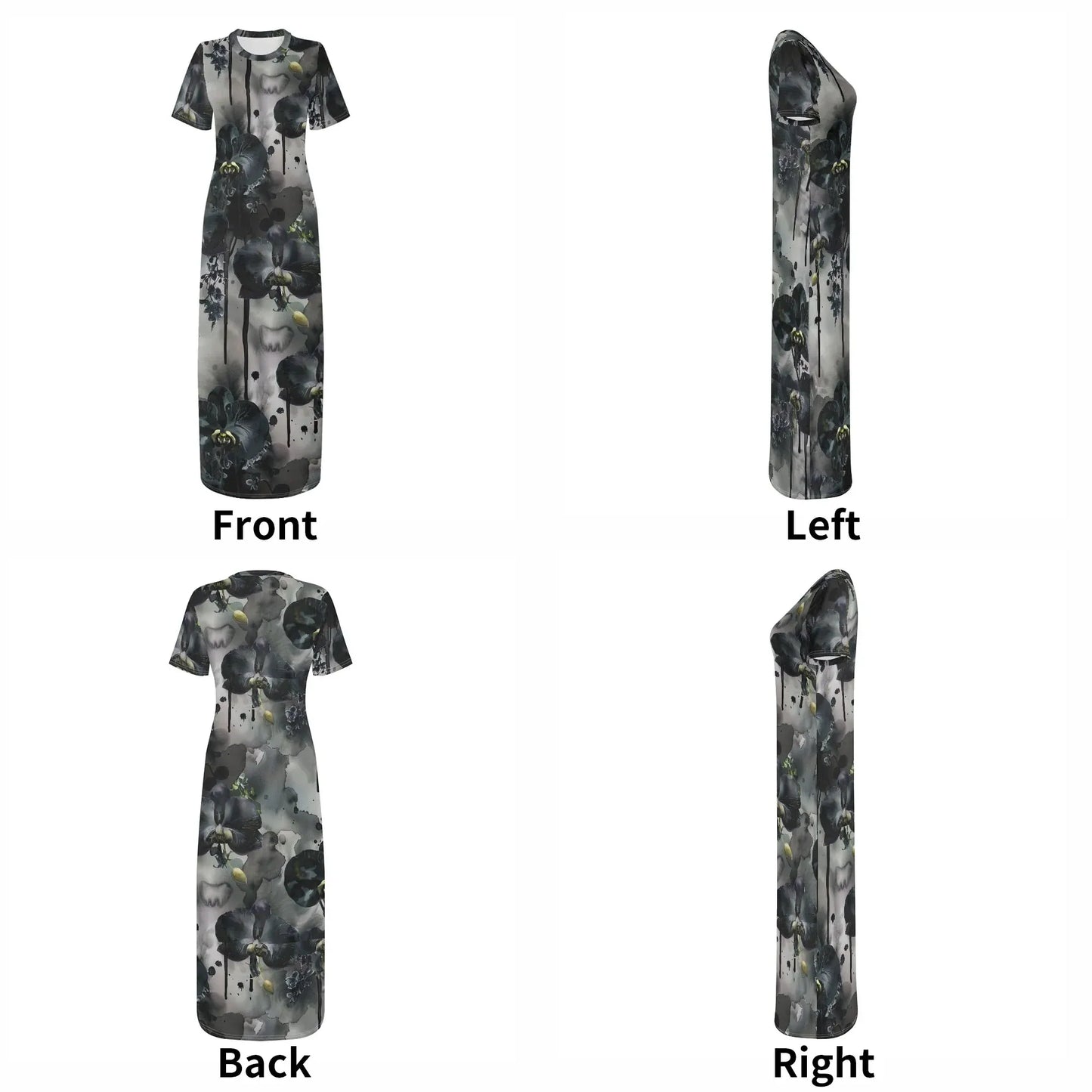 black-garden-short-sleeve-long-dress-long-dress-jlr-design-7 - JLR Design