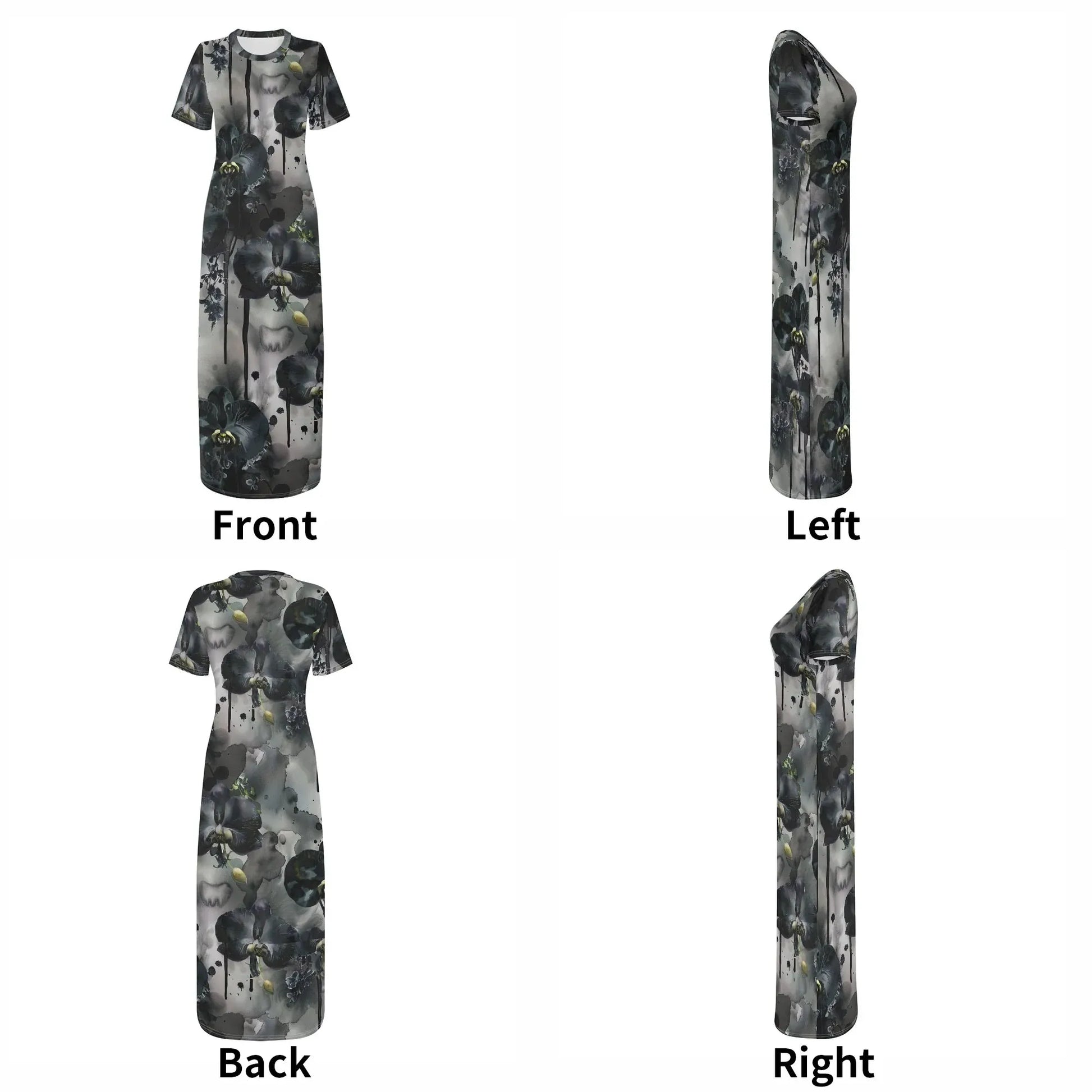 black-garden-short-sleeve-long-dress-long-dress-jlr-design-7 - JLR Design