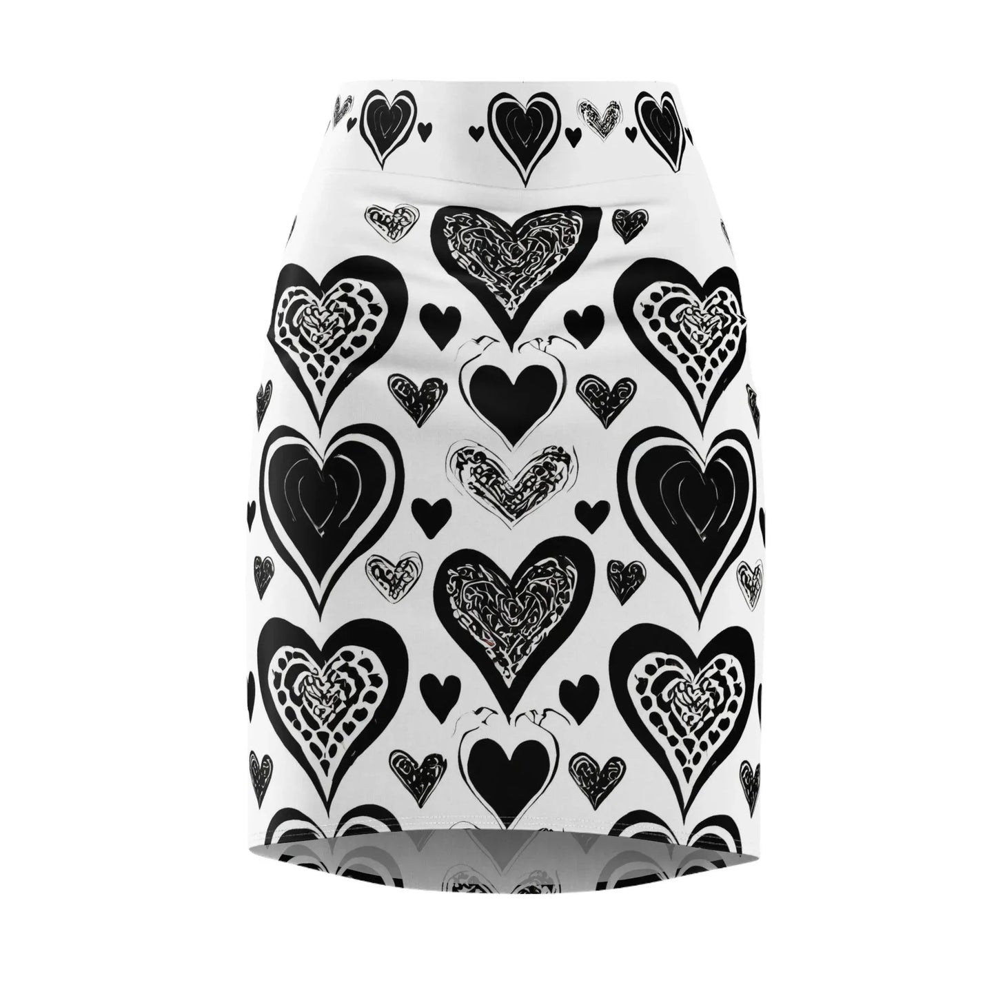 black-heart-bleistiftrock-fur-damen-eleganter-mid-waist-rock-mit-stretch-komfort-bleistiftrock-jlr-design-2 - JLR Design