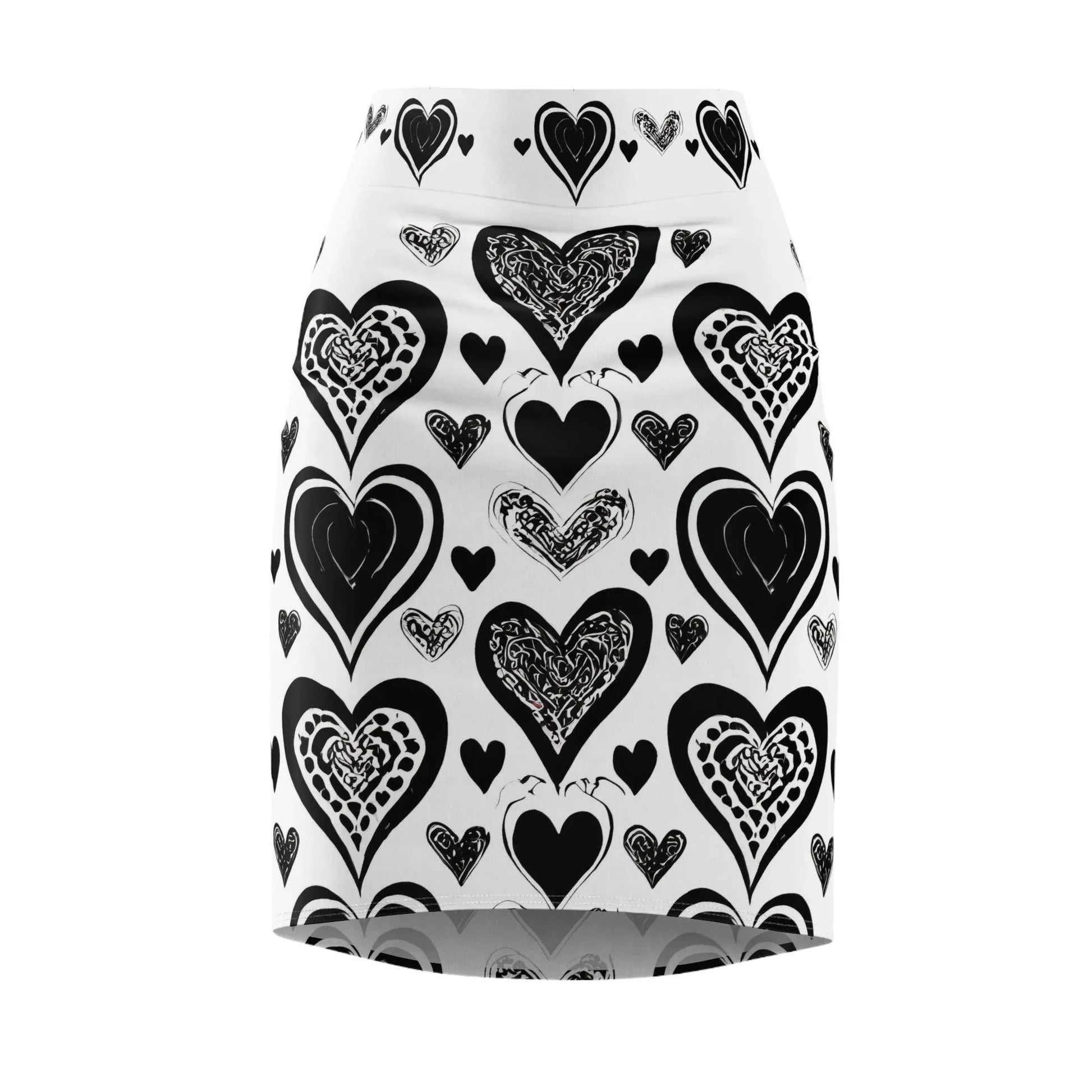 black-heart-bleistiftrock-fur-damen-eleganter-mid-waist-rock-mit-stretch-komfort-bleistiftrock-jlr-design-2 - JLR Design