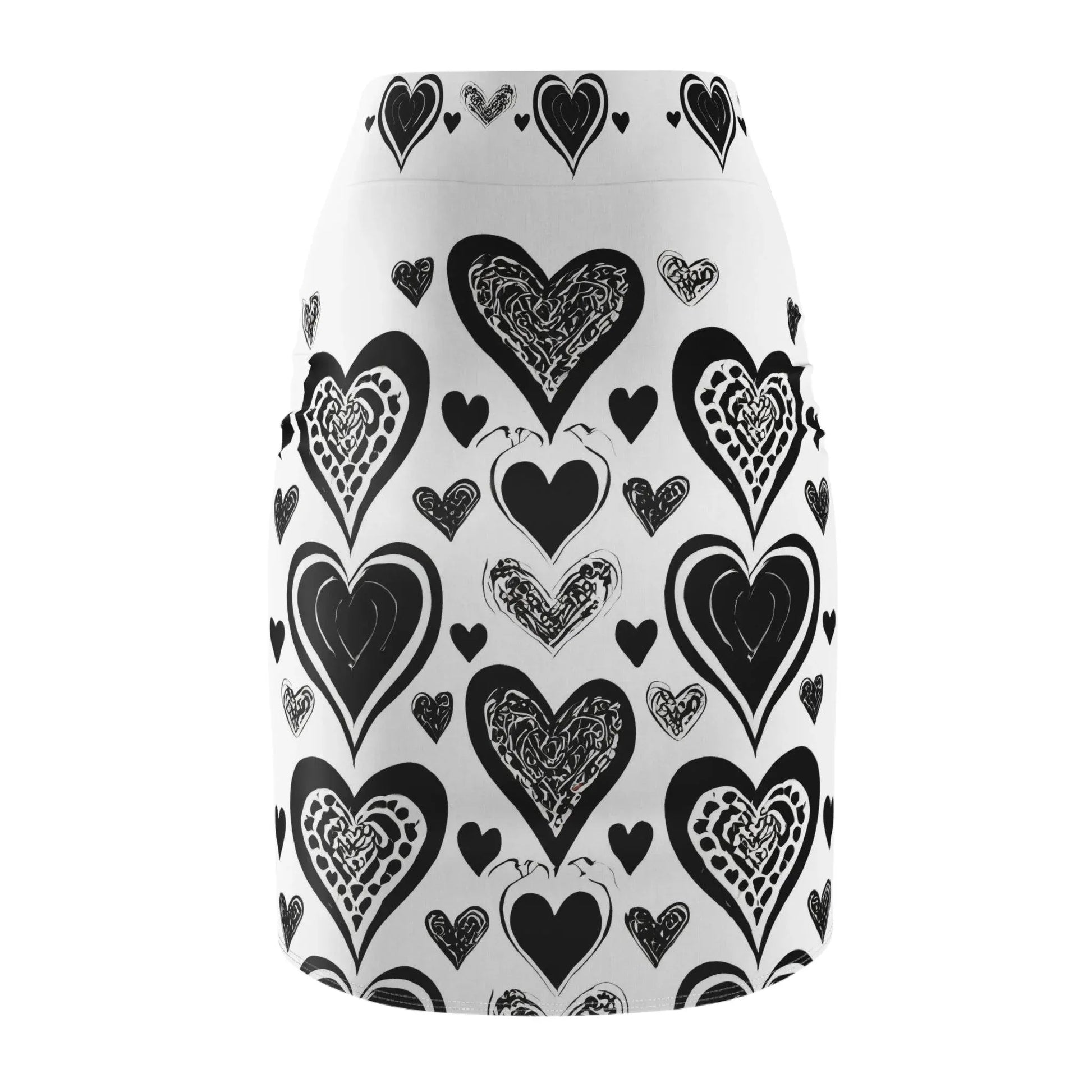 black-heart-bleistiftrock-fur-damen-eleganter-mid-waist-rock-mit-stretch-komfort-bleistiftrock-jlr-design-3 - JLR Design