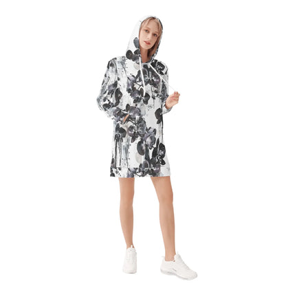 black-orchid-damen-hoodiekleid-warmes-velvet-kapuzenkleid-aus-weichem-samt-fleece-hoodiekleid-jlr-design-4 - JLR Design