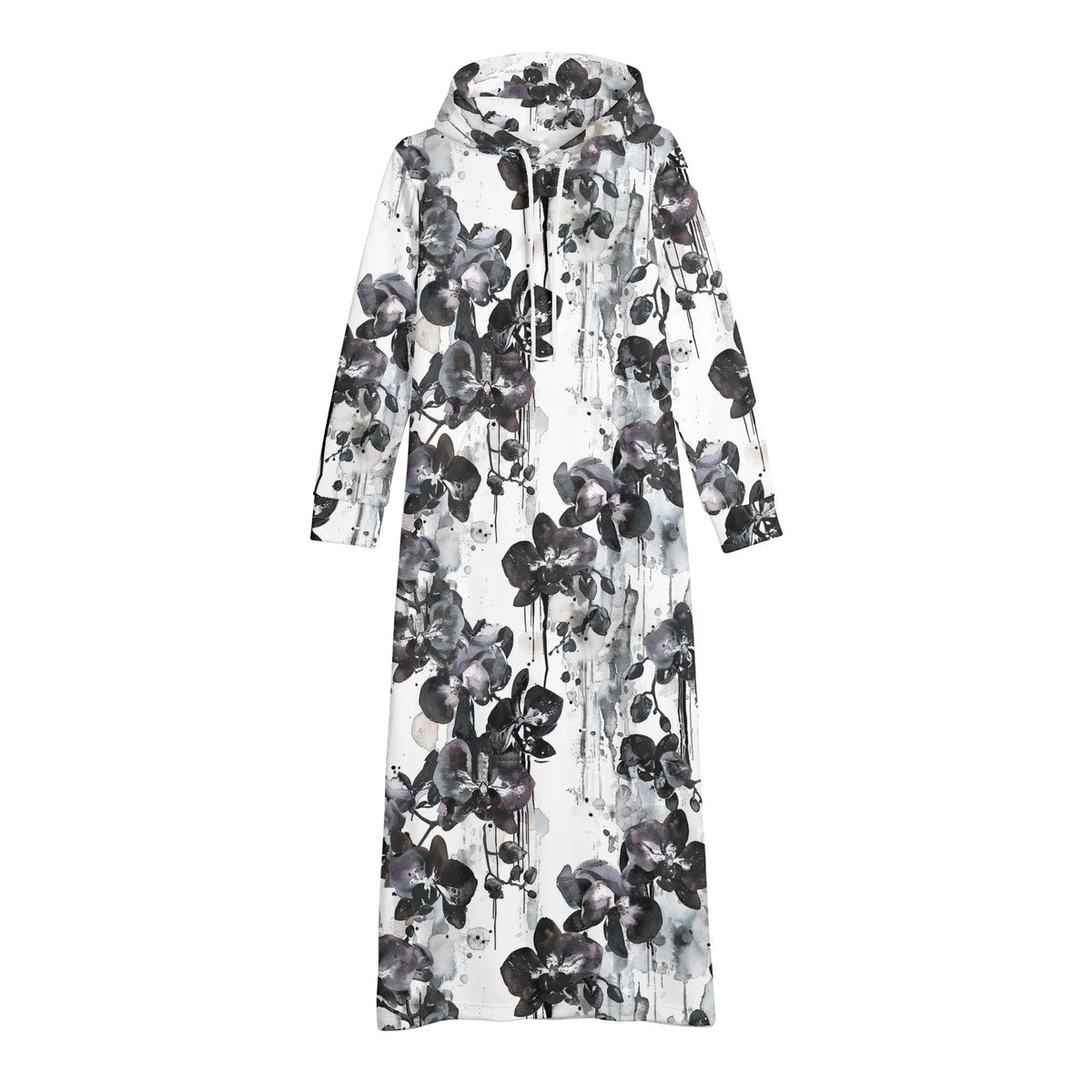 black-orchid-damen-maxi-hoodiekleid-knochellanges-kapuzenkleid-aus-weich-angerautem-fleece-hoodiekleid-jlr-design-jlr-design-de-4 - JLR Design