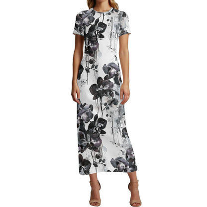 black-orchid-short-sleeve-long-dress-long-dress-jlr-design-1 - JLR Design