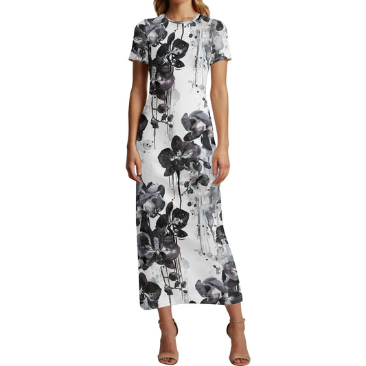 black-orchid-short-sleeve-long-dress-long-dress-jlr-design-1 - JLR Design