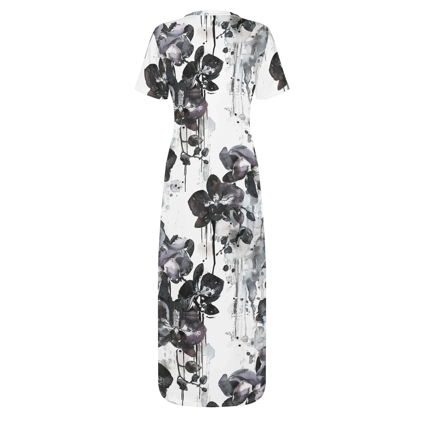 black-orchid-short-sleeve-long-dress-long-dress-jlr-design-4 - JLR Design