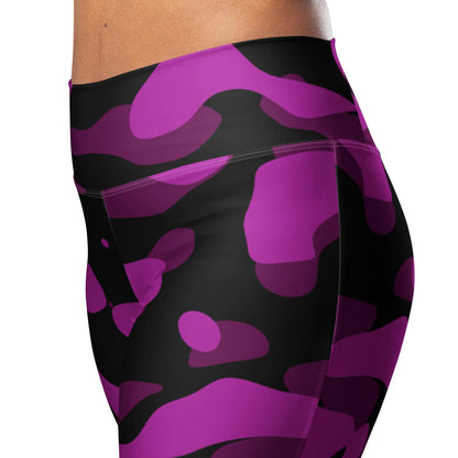 black-pink-camouflage-high-waist-flare-leggings-flare-leggings-jlr-design-8 - JLR Design