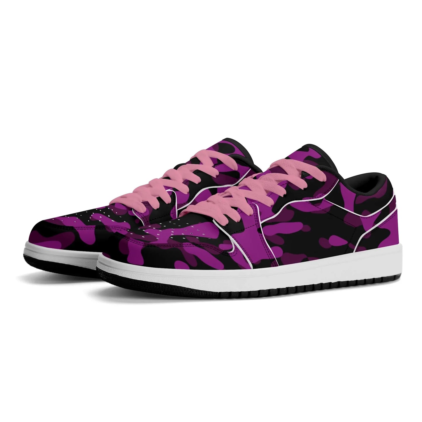 black-pink-camouflage-low-top-leder-sneaker-fur-damen-sneaker-jlr-design-8 - JLR Design