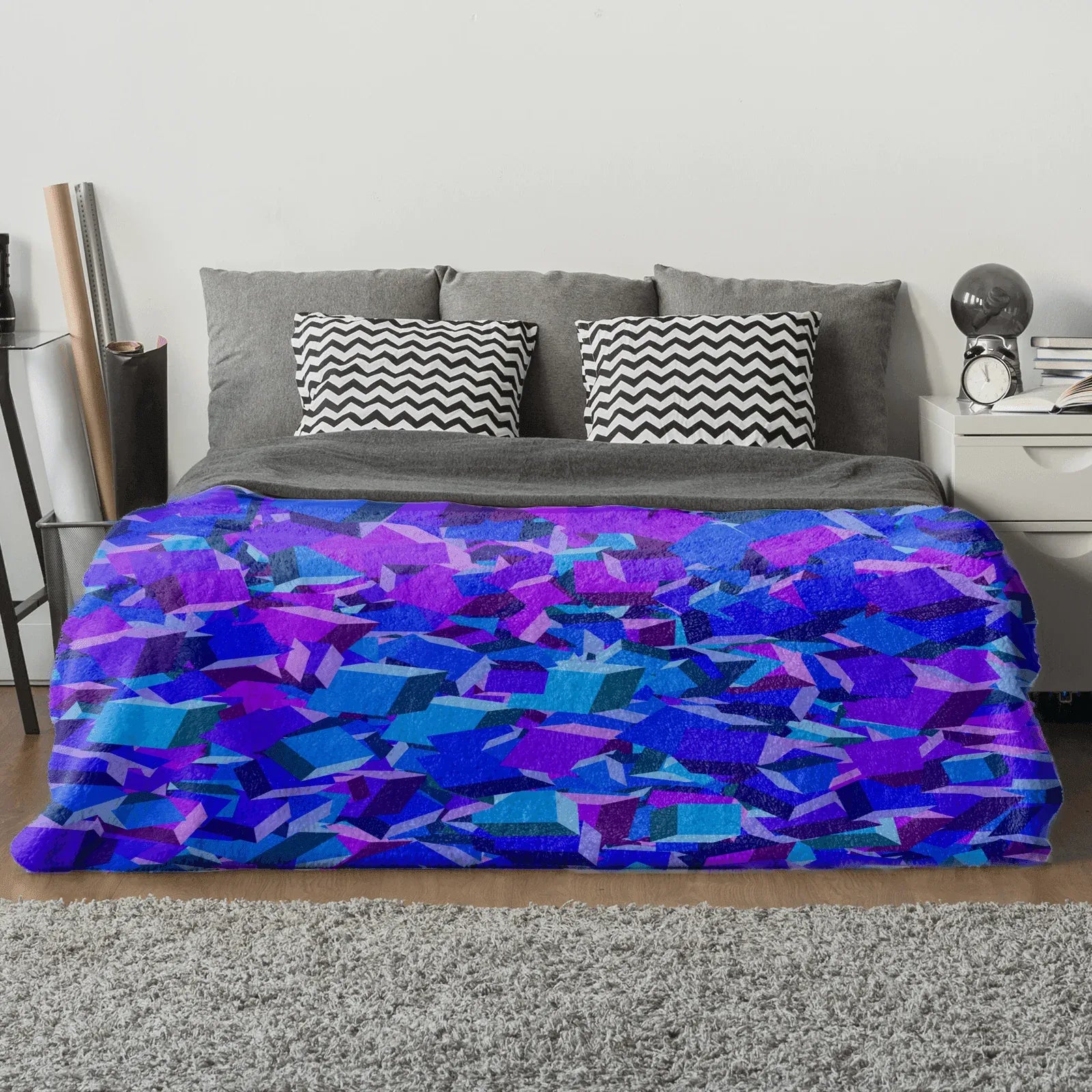 blau-lila-fleece-decke-blanket-basic-jlr-design-2 - JLR Design