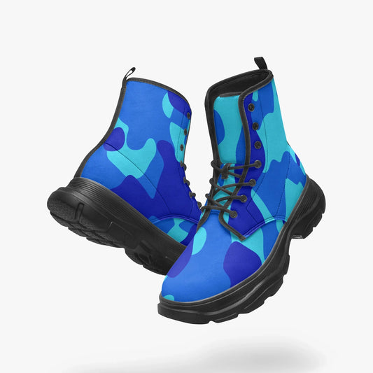 blaue-camouflage-leather-chunky-boots-boots-jlr-design-1 - JLR Design