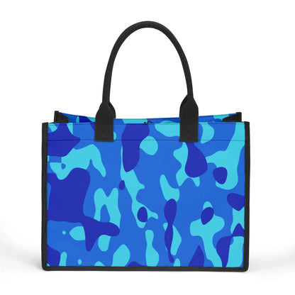 blaue-camouflage-premium-canvas-shopper-tasche-tragetasche-jlr-design-2 - JLR Design