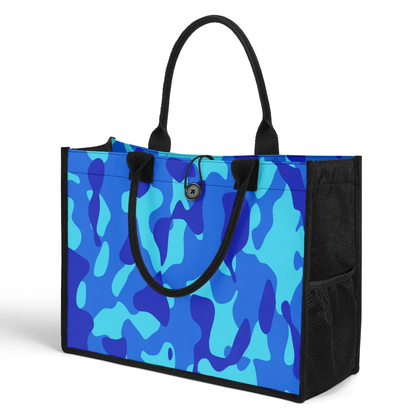 blaue-camouflage-premium-canvas-shopper-tasche-tragetasche-jlr-design-3 - JLR Design