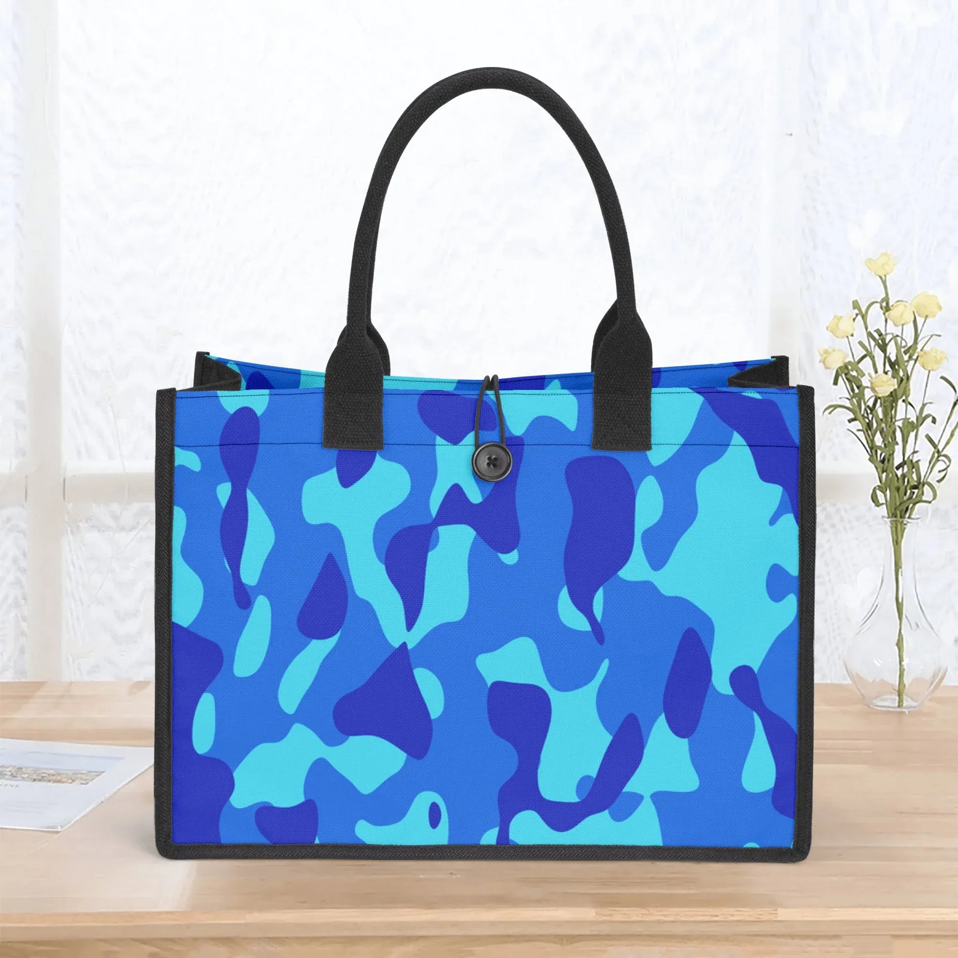 blaue-camouflage-premium-canvas-shopper-tasche-tragetasche-jlr-design-5 - JLR Design