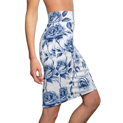 blaue-rose-v1-bleistiftrock-fur-damen-eleganter-mid-waist-rock-mit-stretch-komfort-bleistiftrock-jlr-design-2 - JLR Design