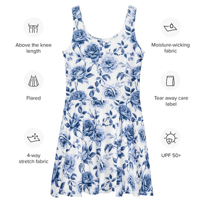 blaue-rose-v1-skater-kleid-skater-kleid-jlr-design-4 - JLR Design