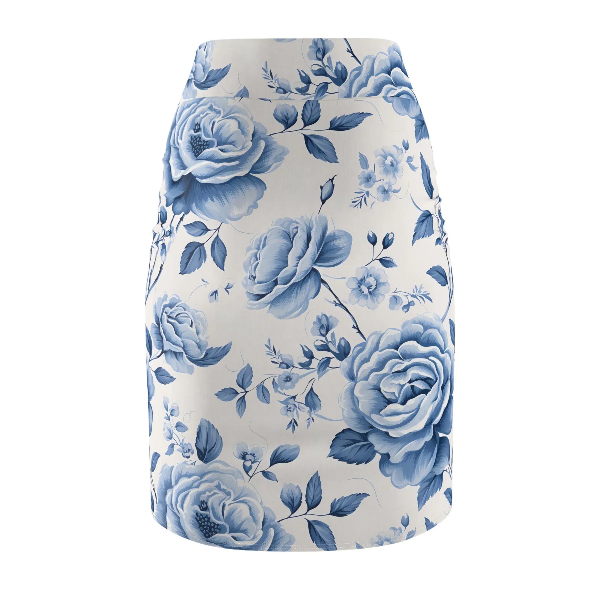 blaue-rose-v2-bleistiftrock-fur-damen-eleganter-mid-waist-rock-mit-stretch-komfort-bleistiftrock-jlr-design-2 - JLR Design