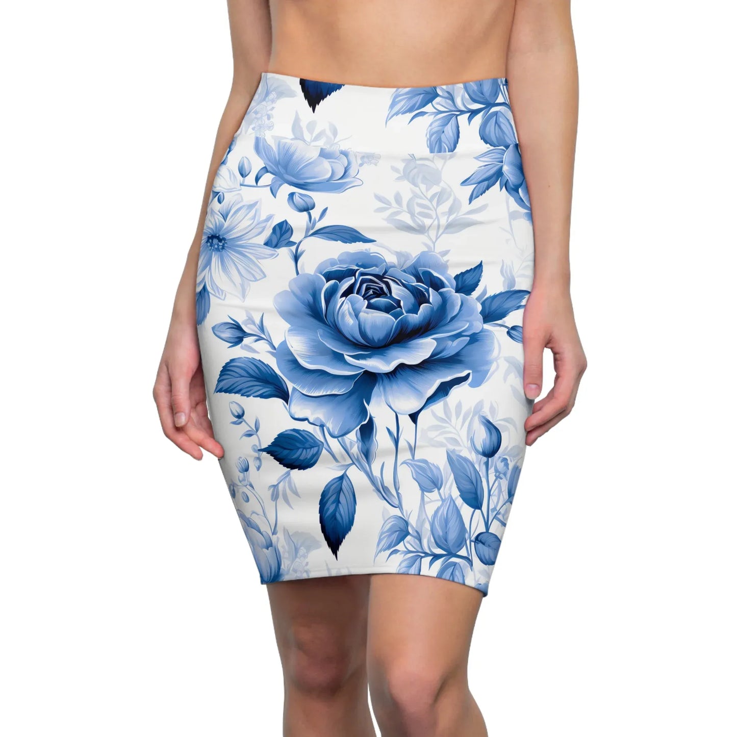 blaue-rose-v4-bleistiftrock-fur-damen-eleganter-mid-waist-rock-mit-stretch-komfort-bleistiftrock-jlr-design-1 - JLR Design