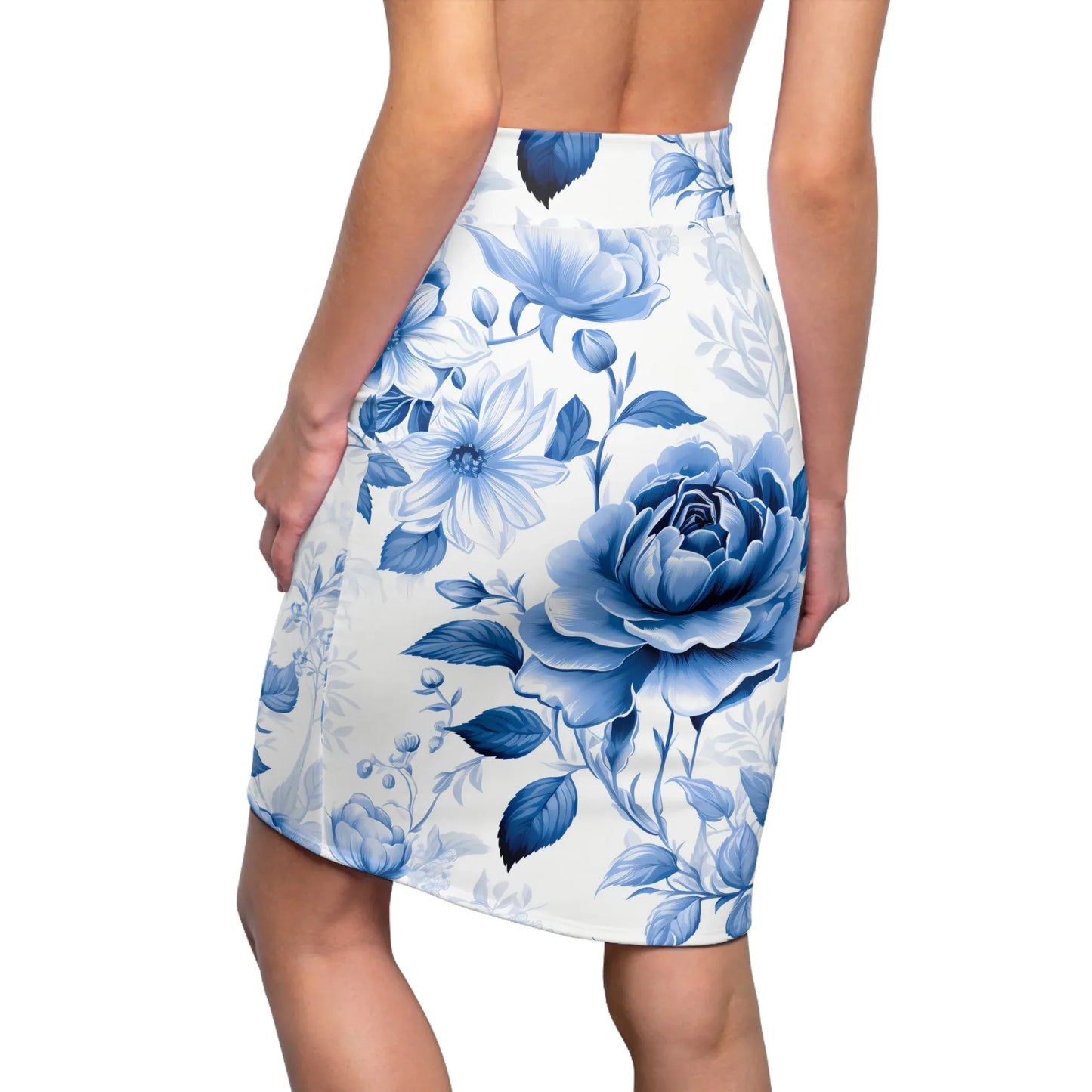 blaue-rose-v4-bleistiftrock-fur-damen-eleganter-mid-waist-rock-mit-stretch-komfort-bleistiftrock-jlr-design-2 - JLR Design