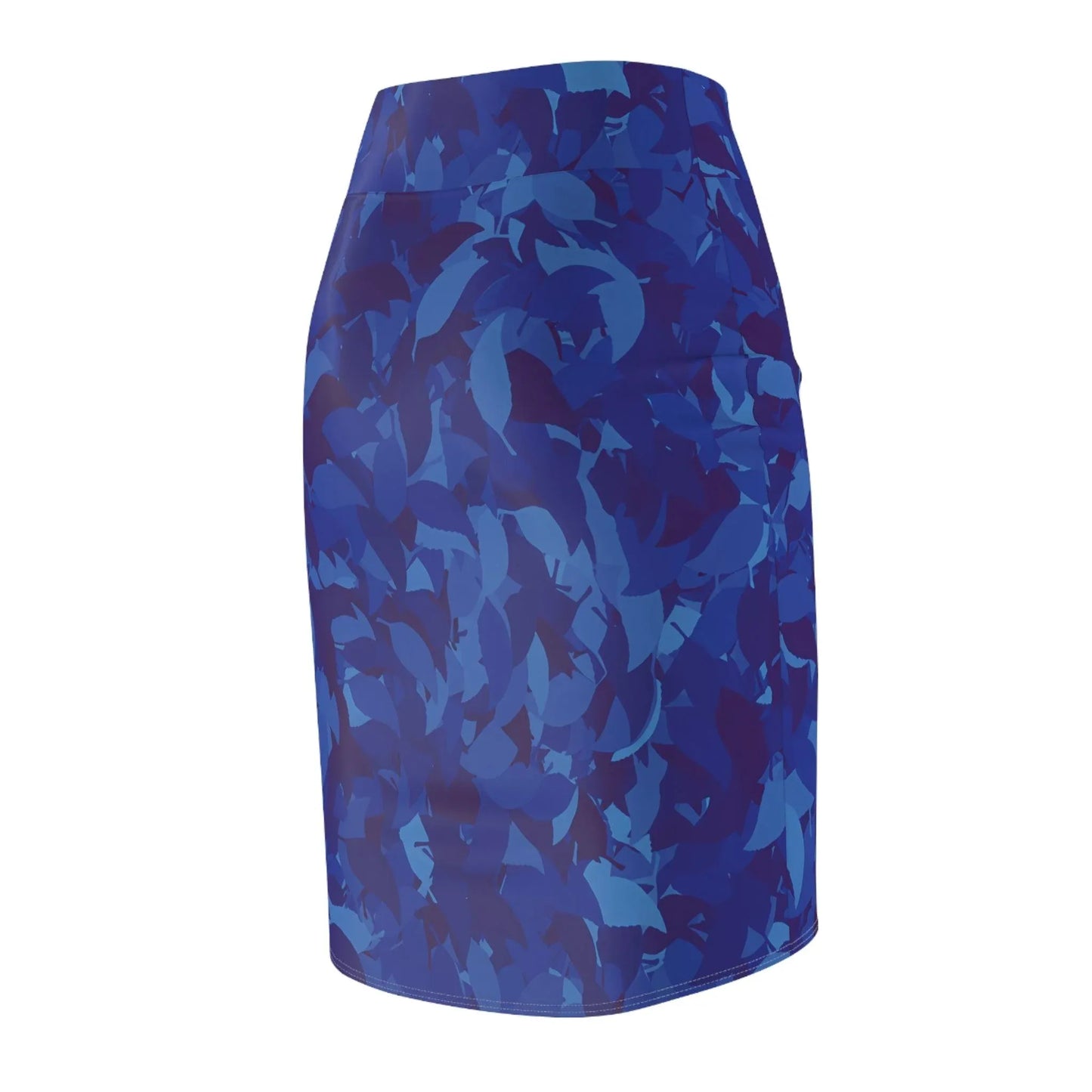 bleistiftrock-fur-damen-mit-blauem-blattmuster-eleganter-mid-waist-rock-mit-stretch-komfort-bleistiftrock-jlr-design-5 - JLR Design