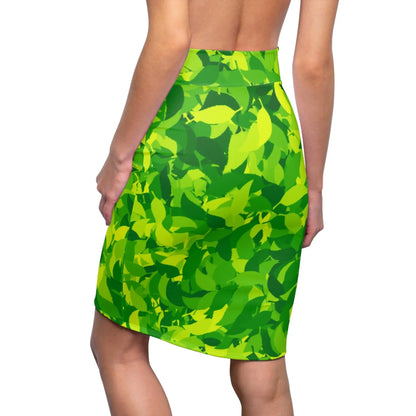 bleistiftrock-fur-damen-mit-grunem-blattmuster-eleganter-mid-waist-rock-mit-stretch-komfort-bleistiftrock-jlr-design-6 - JLR Design
