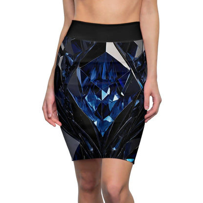 blue-black-crystal-bleistiftrock-fur-damen-eleganter-mid-waist-rock-mit-stretch-komfort-bleistiftrock-jlr-design-1 - JLR Design