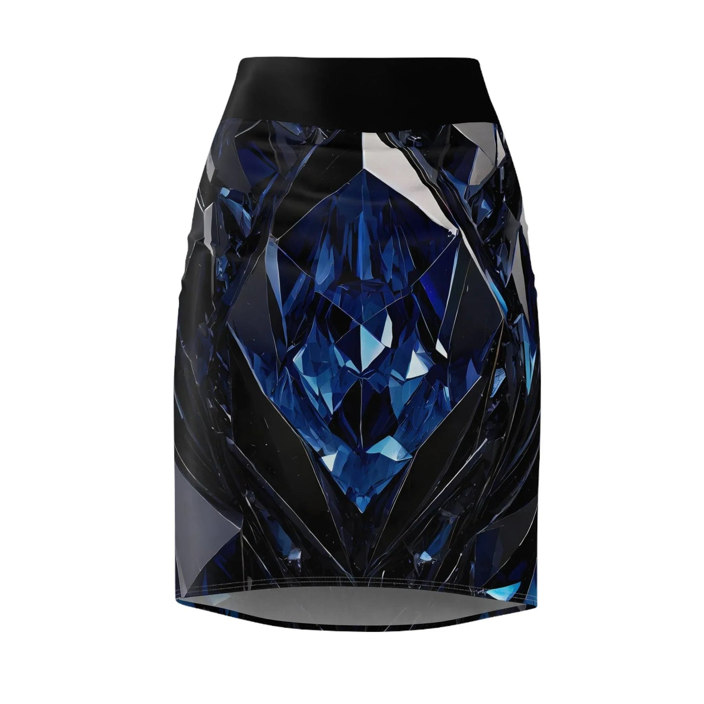 blue-black-crystal-bleistiftrock-fur-damen-eleganter-mid-waist-rock-mit-stretch-komfort-bleistiftrock-jlr-design-2 - JLR Design