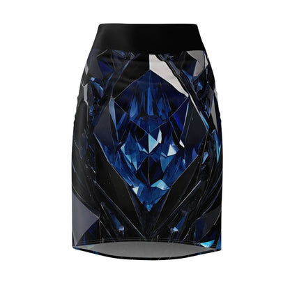 blue-black-crystal-bleistiftrock-fur-damen-eleganter-mid-waist-rock-mit-stretch-komfort-bleistiftrock-jlr-design-2 - JLR Design