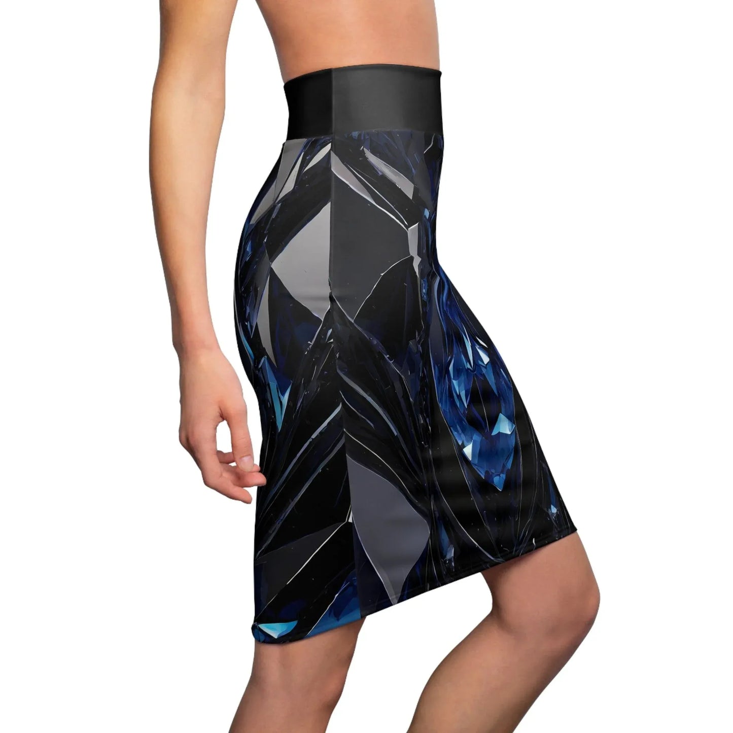 blue-black-crystal-bleistiftrock-fur-damen-eleganter-mid-waist-rock-mit-stretch-komfort-bleistiftrock-jlr-design-7 - JLR Design