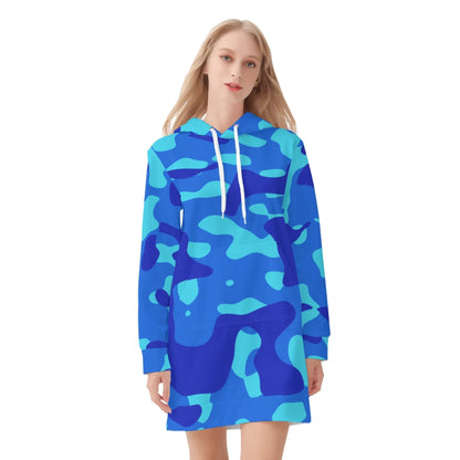 blue-camouflage-damen-hoodiekleid-warmes-velvet-kapuzenkleid-aus-weichem-samt-fleece-hoodiekleid-jlr-design-3 - JLR Design