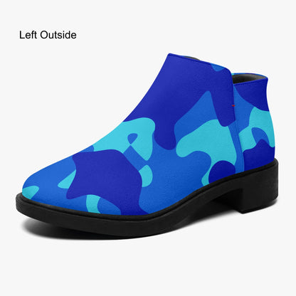 blue-camouflage-elegante-reissverschluss-stiefeletten-stiefeletten-jlr-design-1 - JLR Design