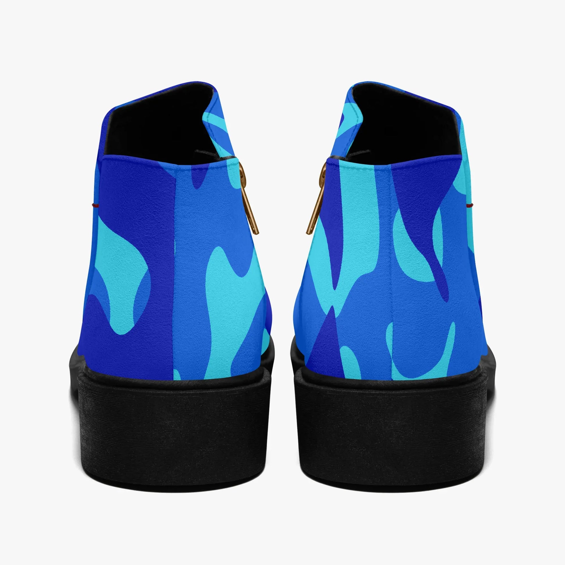 blue-camouflage-elegante-reissverschluss-stiefeletten-stiefeletten-jlr-design-2 - JLR Design