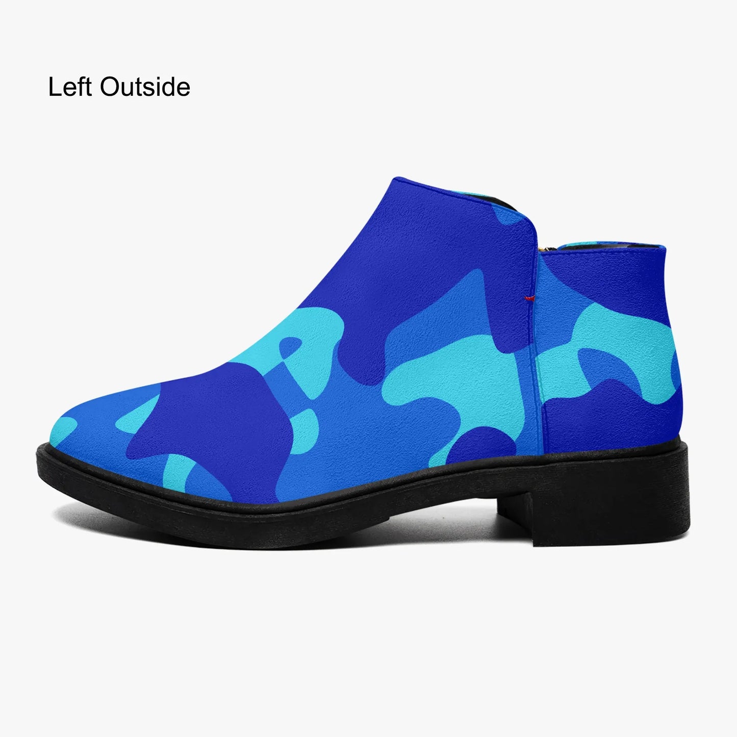 blue-camouflage-elegante-reissverschluss-stiefeletten-stiefeletten-jlr-design-5 - JLR Design