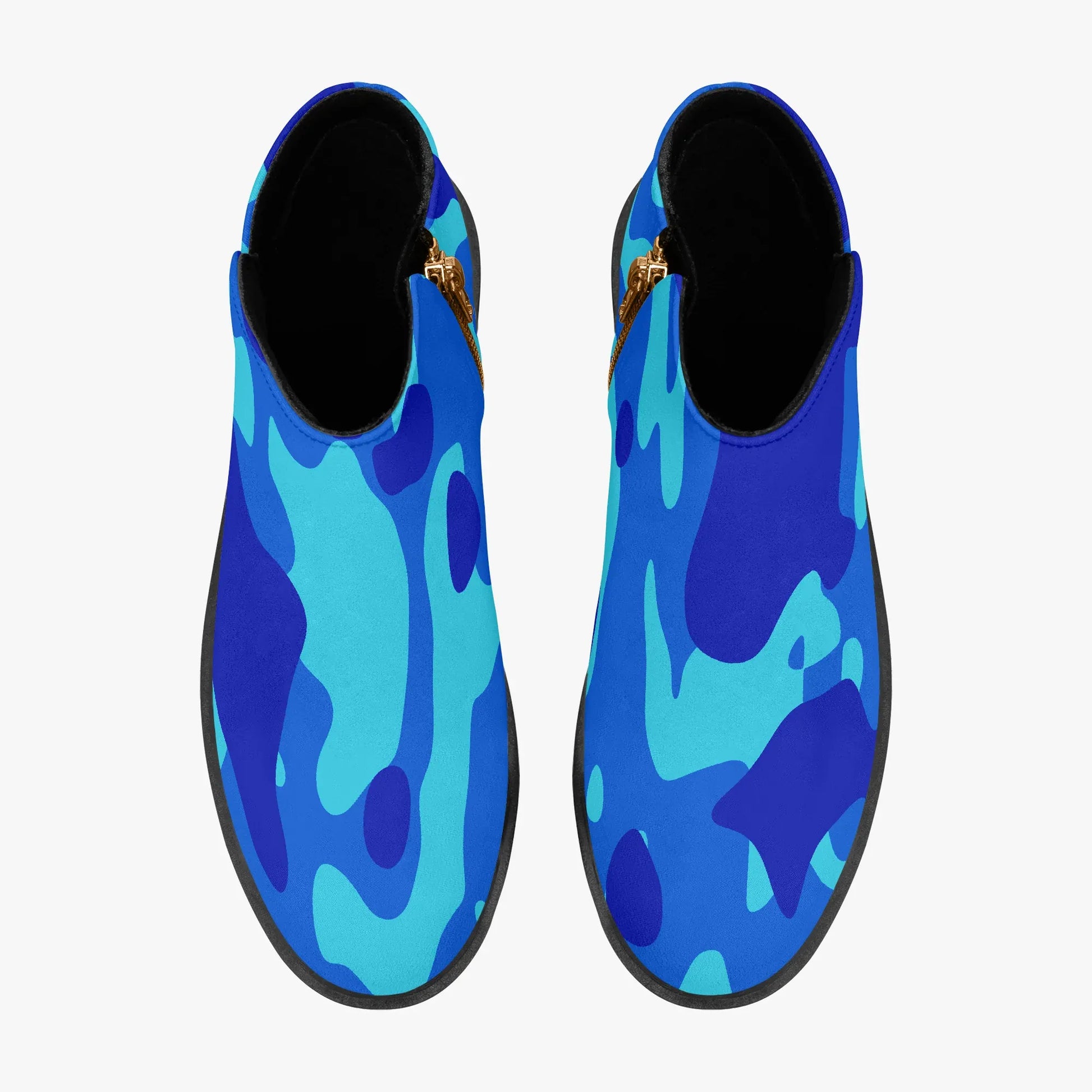 blue-camouflage-elegante-reissverschluss-stiefeletten-stiefeletten-jlr-design-7 - JLR Design