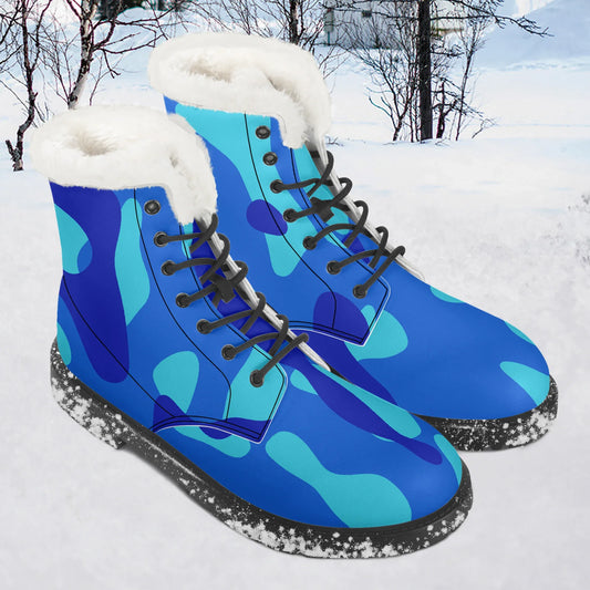 blue-camouflage-faux-fur-leder-boots-boots-jlr-design-1 - JLR Design