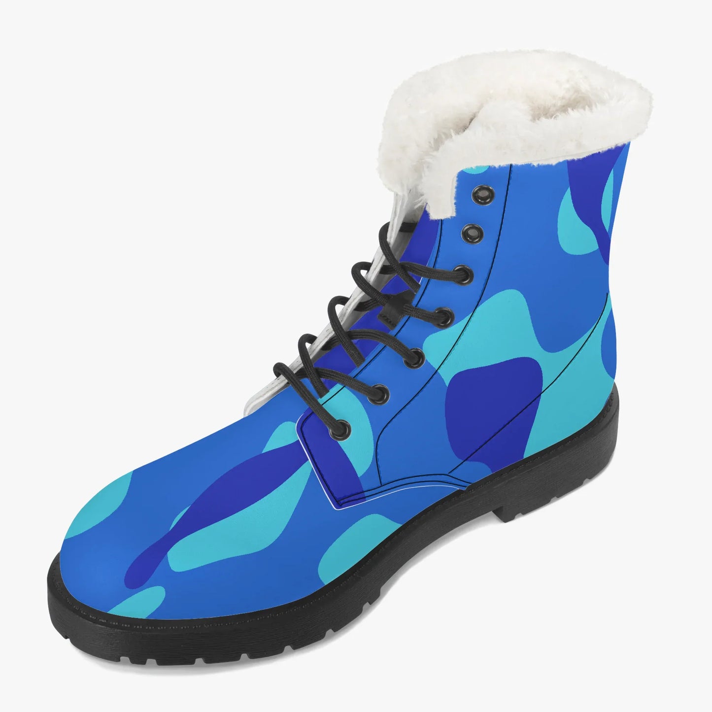 blue-camouflage-faux-fur-leder-boots-boots-jlr-design-3 - JLR Design