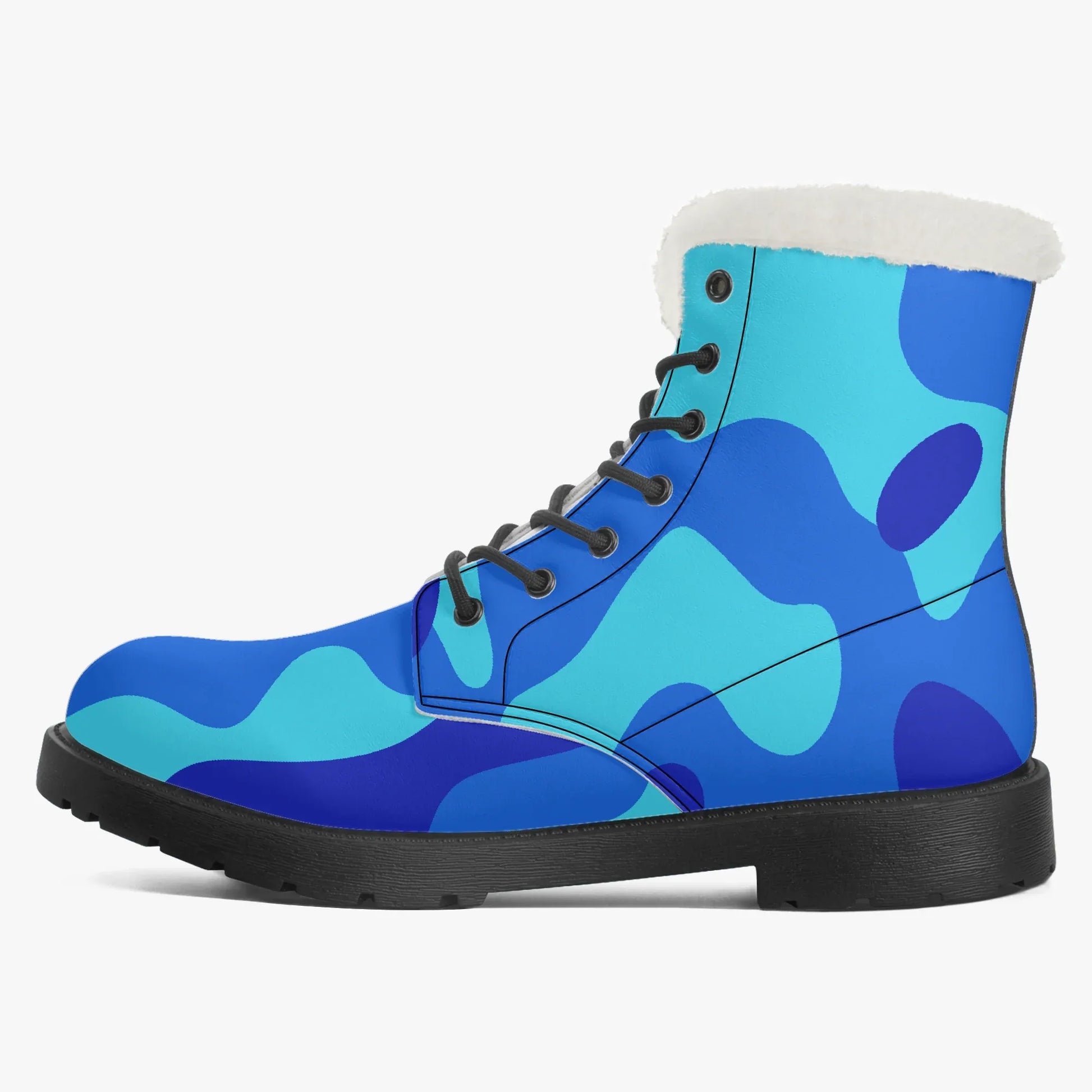 blue-camouflage-faux-fur-leder-boots-boots-jlr-design-4 - JLR Design