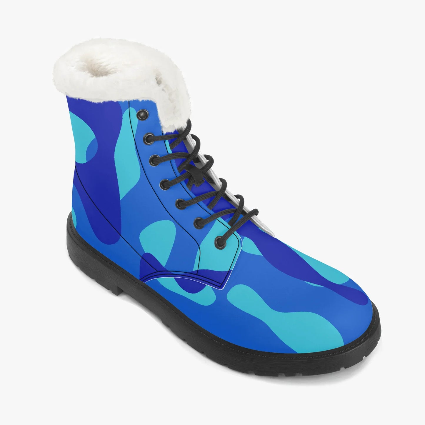 blue-camouflage-faux-fur-leder-boots-boots-jlr-design-7 - JLR Design