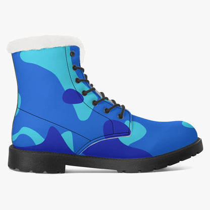 blue-camouflage-faux-fur-leder-boots-boots-jlr-design-8 - JLR Design